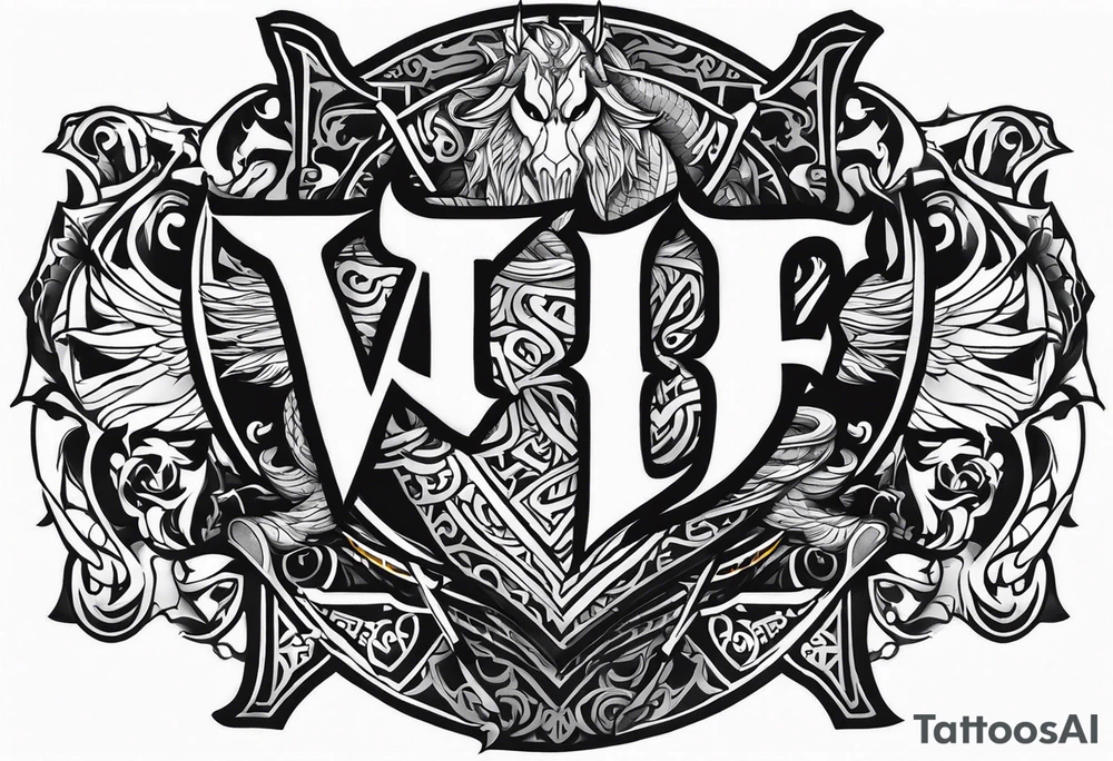 Valhalla dragon sword shield tattoo idea