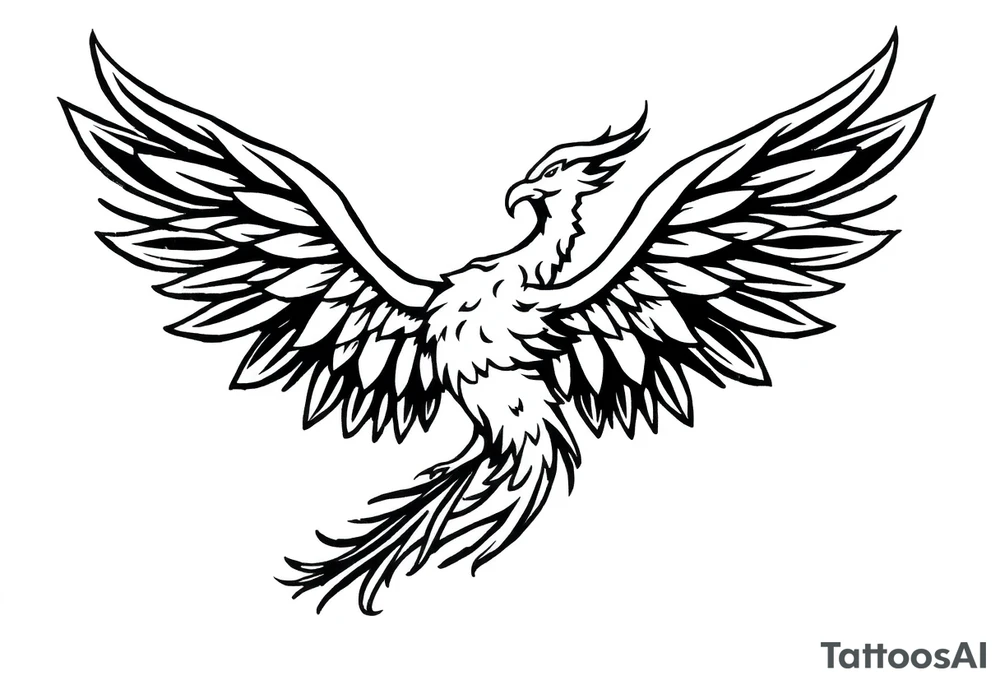 Phoenix rising tattoo idea