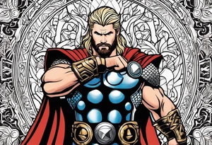 The Mighty Thor that looks like the Chris Hemsworth version tattoo idea