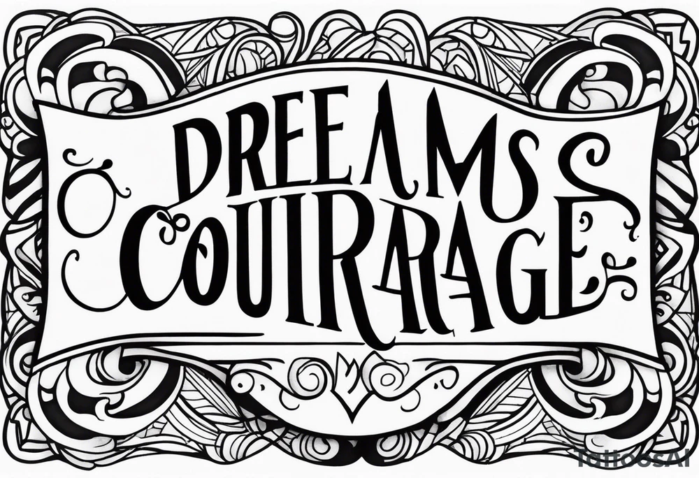 Dreams begin with courage tattoo idea