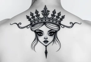 Girl crown tattoo idea