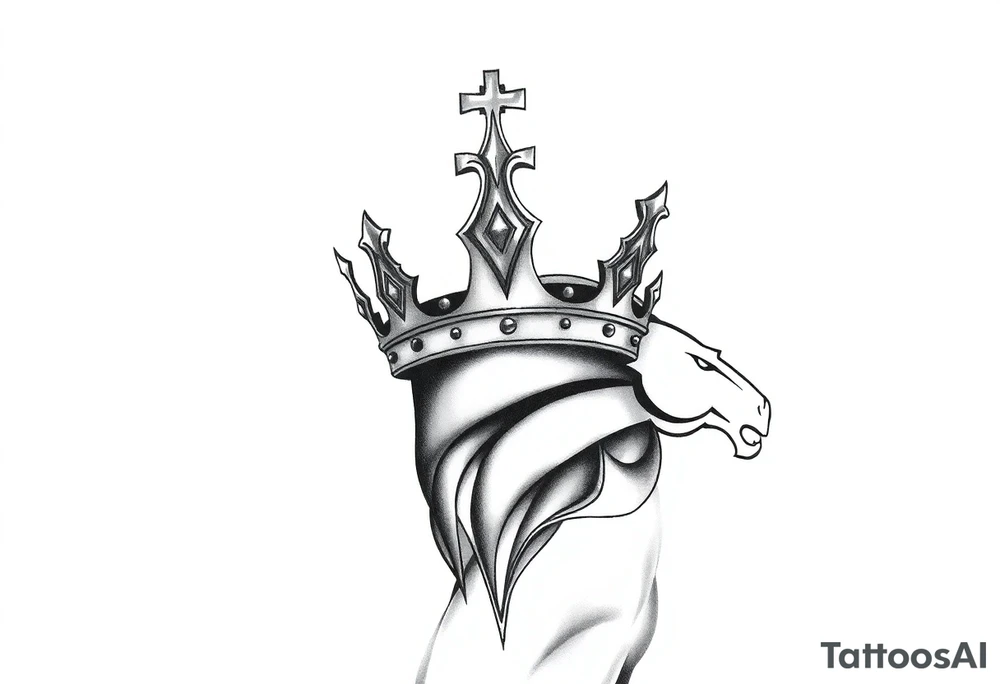 Rest in peace Denver broncos king crown tattoo idea