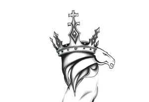 Rest in peace Denver broncos king crown tattoo idea