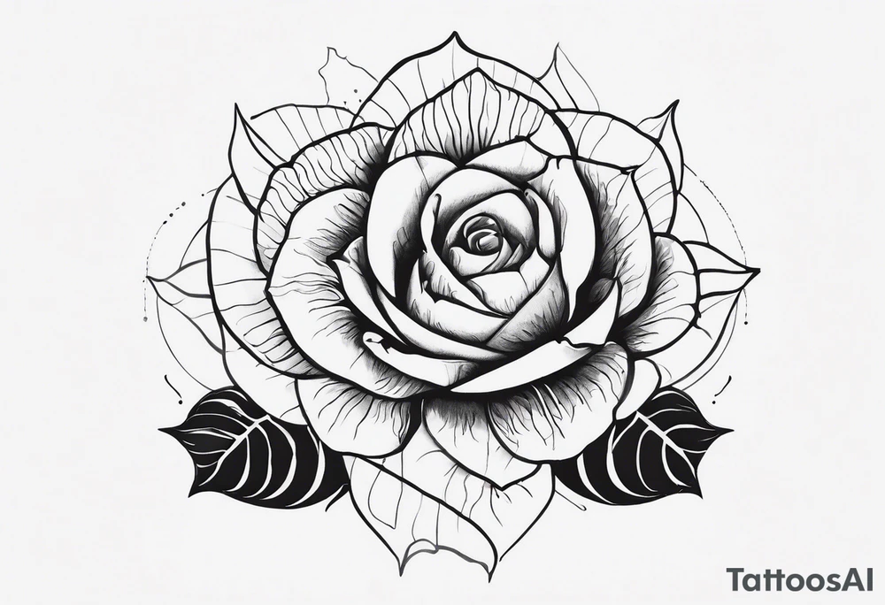 Нежные тонкие пионы с линиями и центральной звездой tattoo idea Нежные тонкие пионы с линиями и центральной звездой tattoo idea