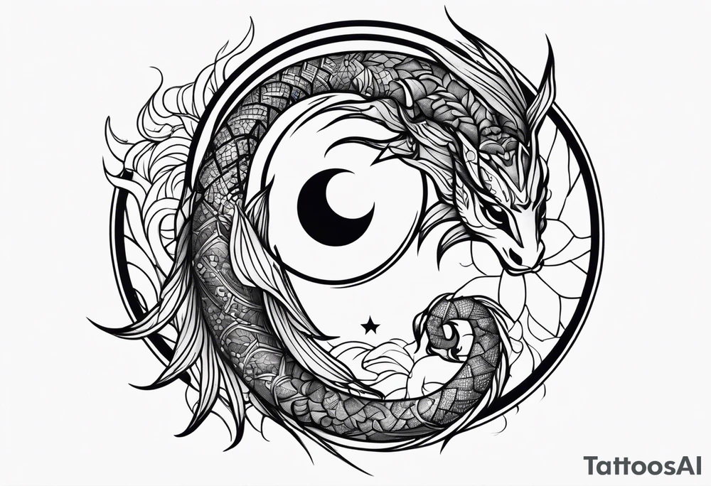 Yin yang Scorpio leo tattoo idea