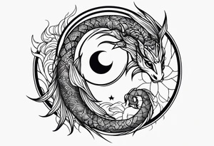 Yin yang Scorpio leo tattoo idea