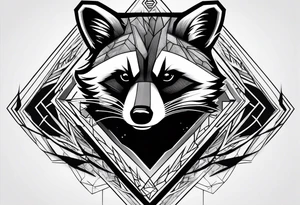 Superman raccoon in realism smoke tattoo idea