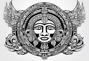 Kinich ahau Mayan sun god tattoo idea