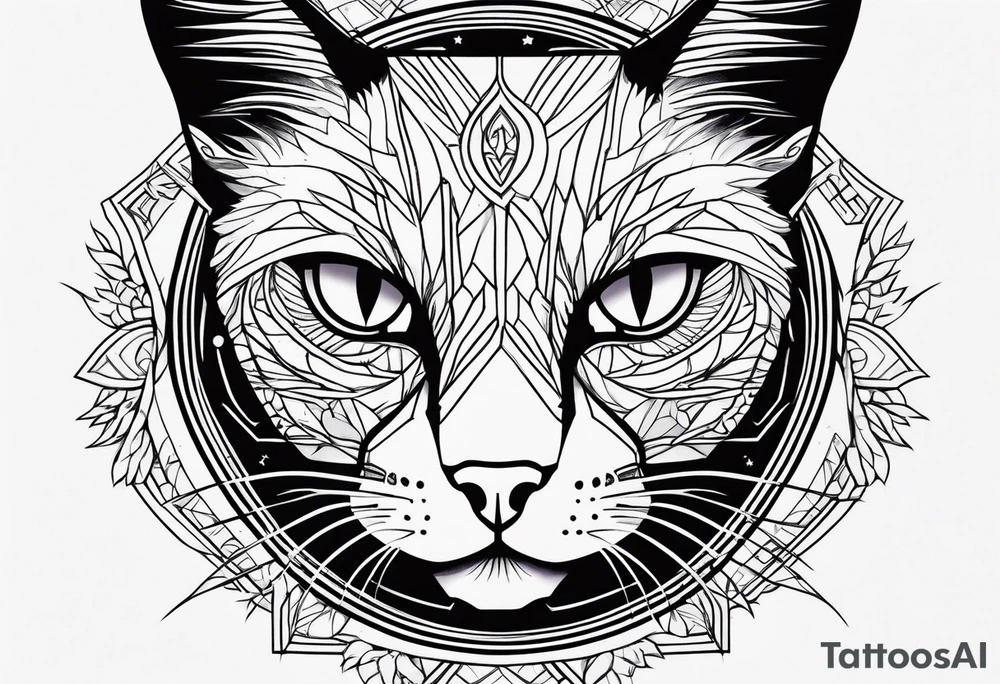 Black Cat tattoo idea