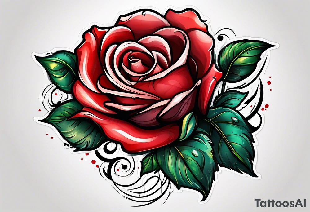 a red rose tattoo idea