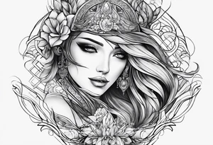 abstract lines tattoo idea
