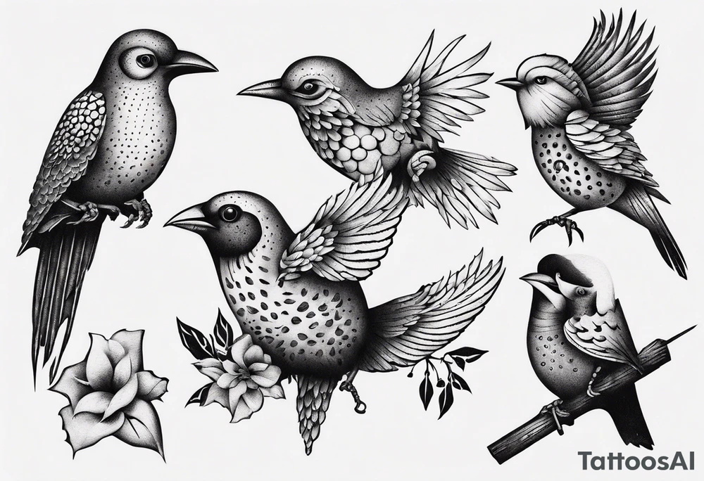 cibo matto bird tattoo idea