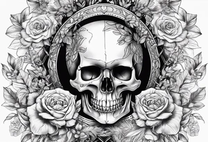 Women skull tattoo idea