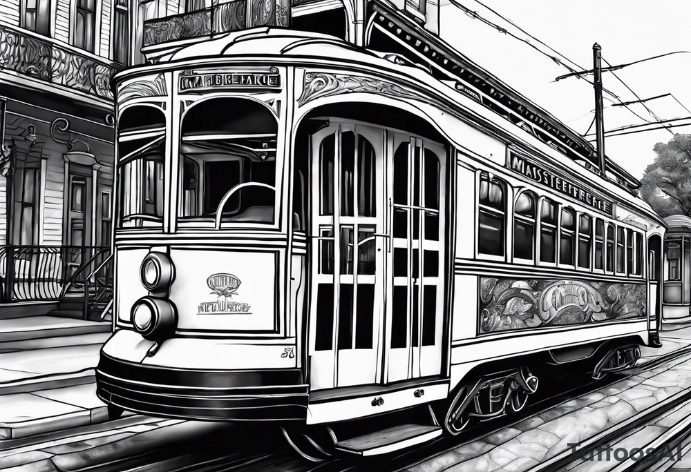 New Orleans, streetcar, alligator, Mardi gras tattoo idea