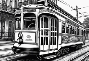 New Orleans, streetcar, alligator, Mardi gras tattoo idea