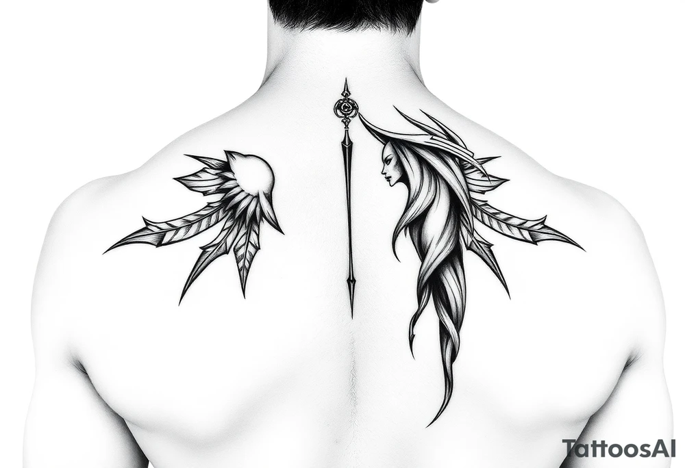 female nude sex dominiatrix tattoo idea