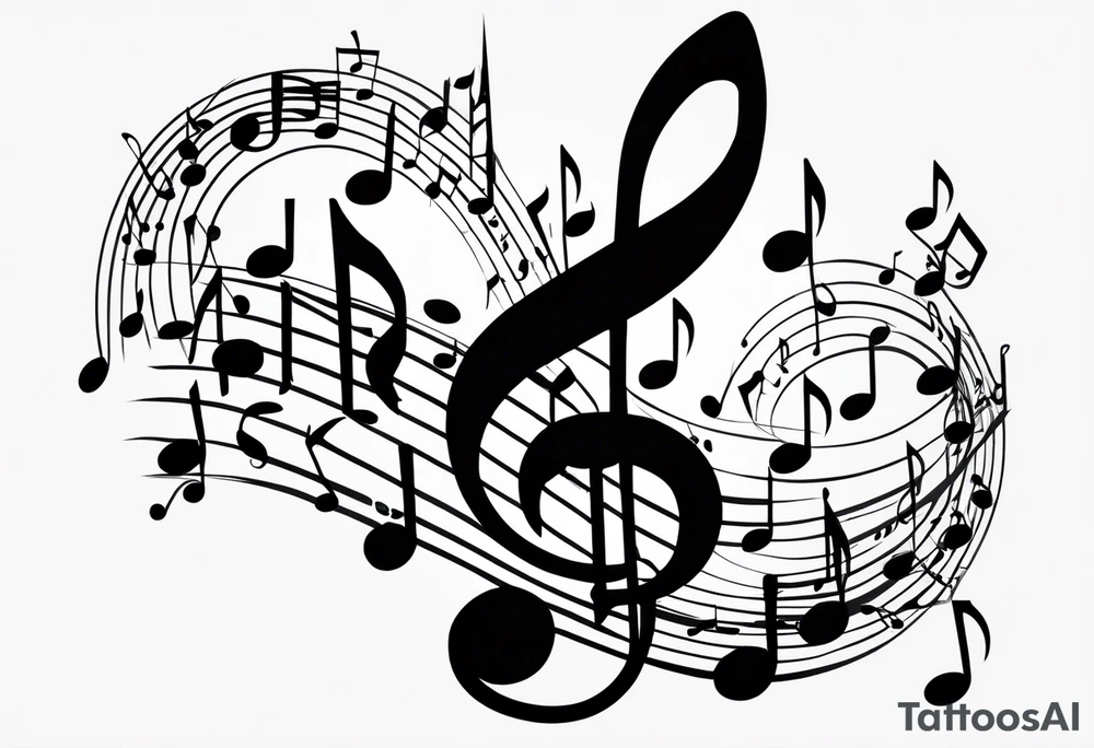 3 music notes nothing else tattoo idea