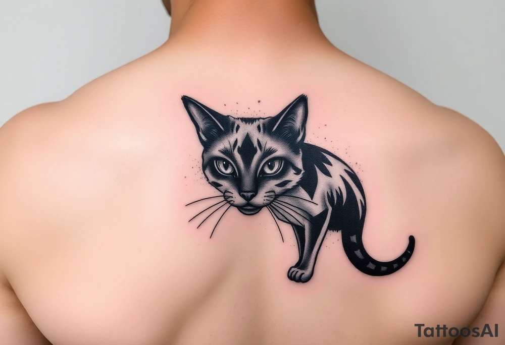 black cat tattoo idea