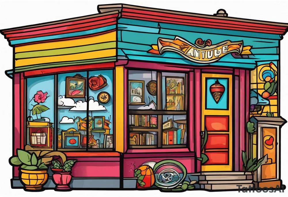 antique shop tattoo idea