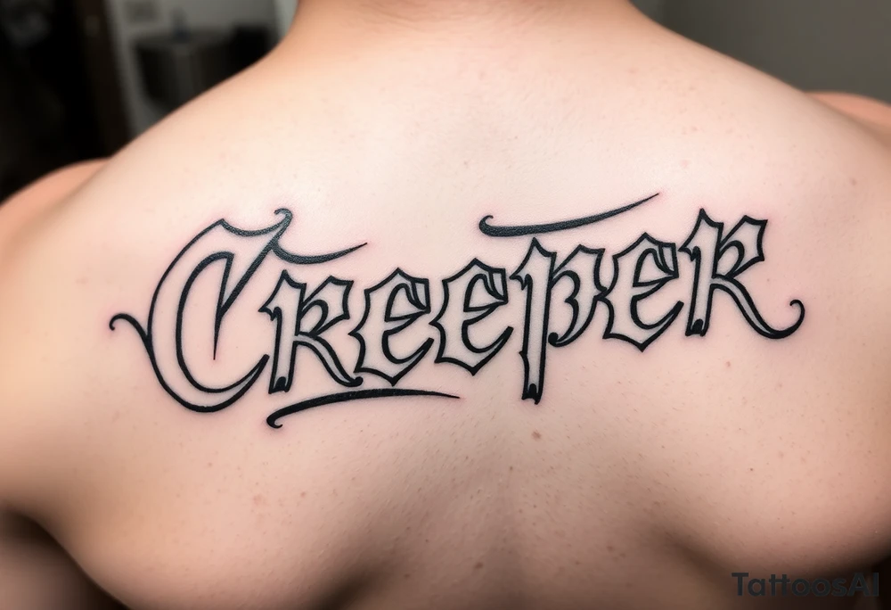 “Creeper” different fonts tattoo idea
