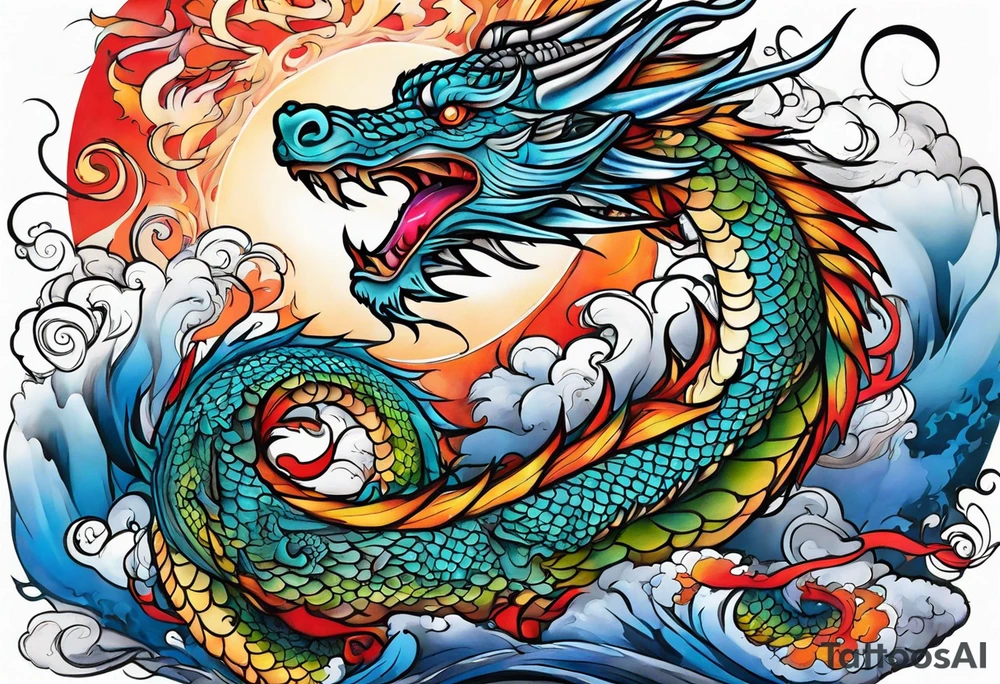 Flying Dragon tattoo idea