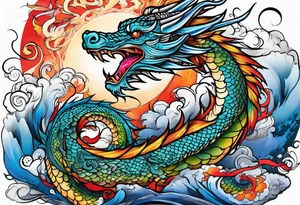 Flying Dragon tattoo idea