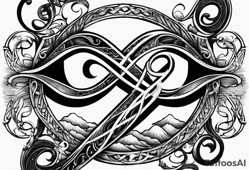 A infinity sign with a musky tattoo idea