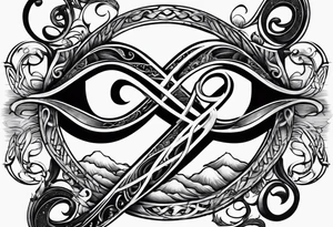 A infinity sign with a musky tattoo idea