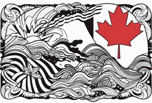 Merger of Trinidad & Tobago and Canada tattoo idea