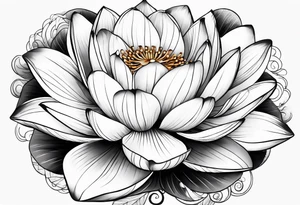 lotus flower in japanese tattoo style facing me tattoo idea