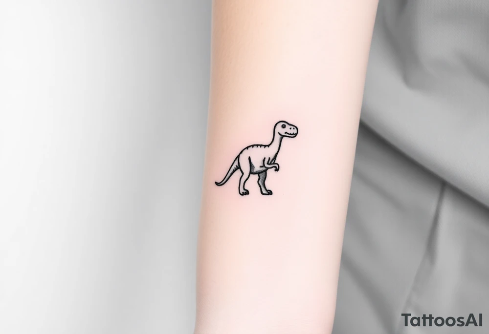 a baby brontosaurus tattoo idea