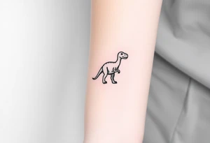 a baby brontosaurus tattoo idea
