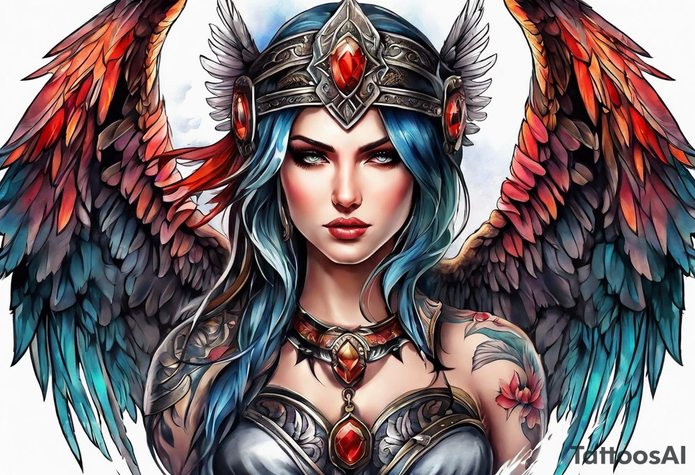 Warrior Angel tattoo idea