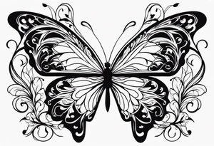 Name 
Mascarenas with vines of leaves and butterfly tattoo idea