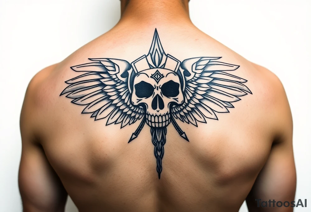Create a mexican Aztec tattoo with life and death as the theme tattoo idea