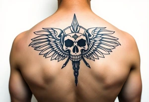 Create a mexican Aztec tattoo with life and death as the theme tattoo idea