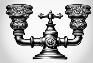 line spigot tap tattoo idea