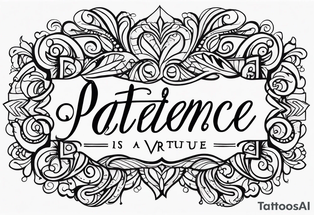 Patience is a virtue tattoo idea