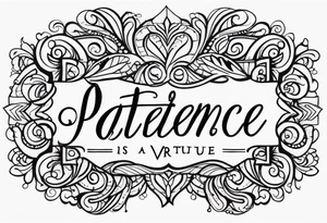 Patience is a virtue tattoo idea