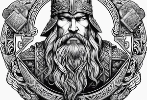 Viking odens ravens, Thor’s hammer tattoo idea