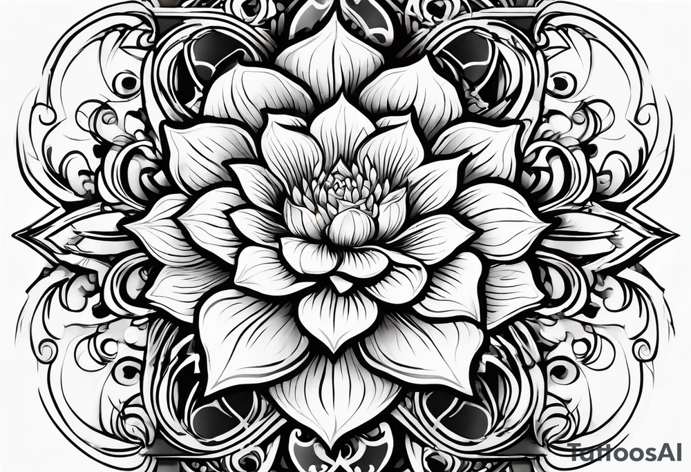 kwiat lotosu tattoo idea