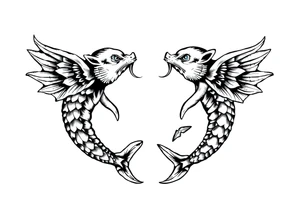 Erron, Pisces, Antique tattoo idea