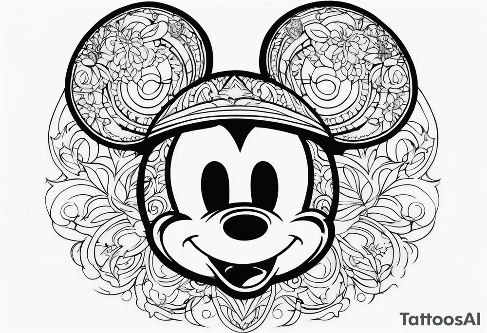 mickey mouse tattoo idea