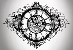 Broken clock tattoo idea