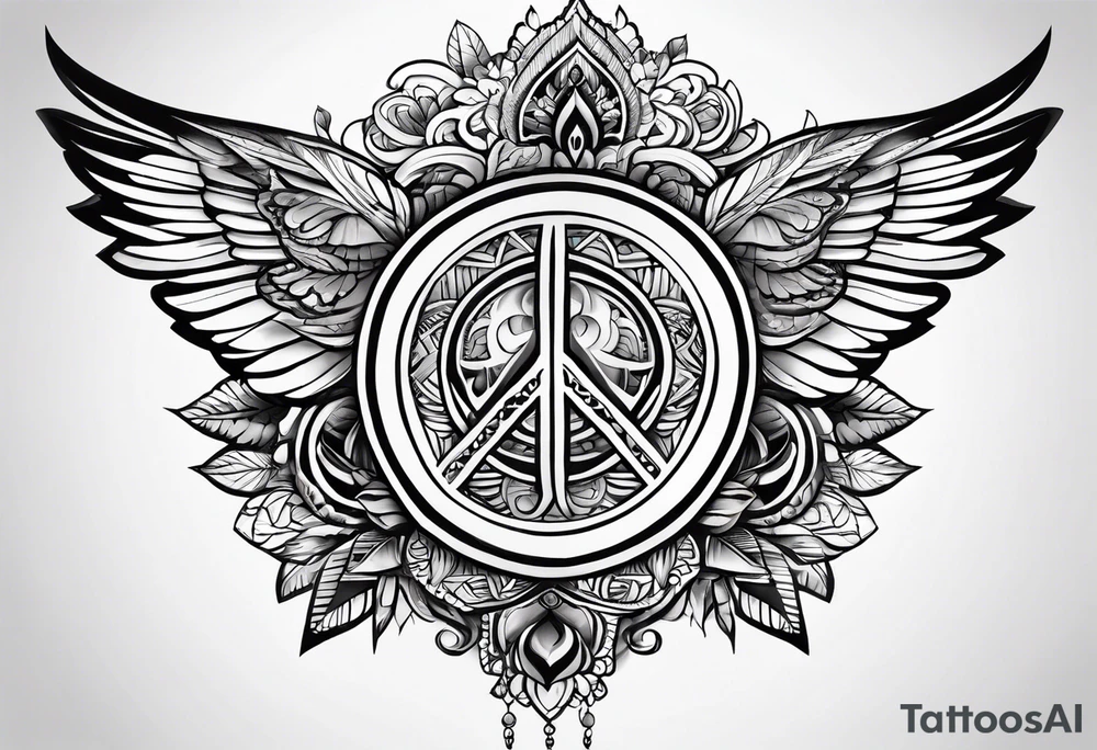 mindfulness peace freedom tattoo idea