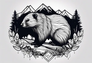 mountain beaver tattoo idea