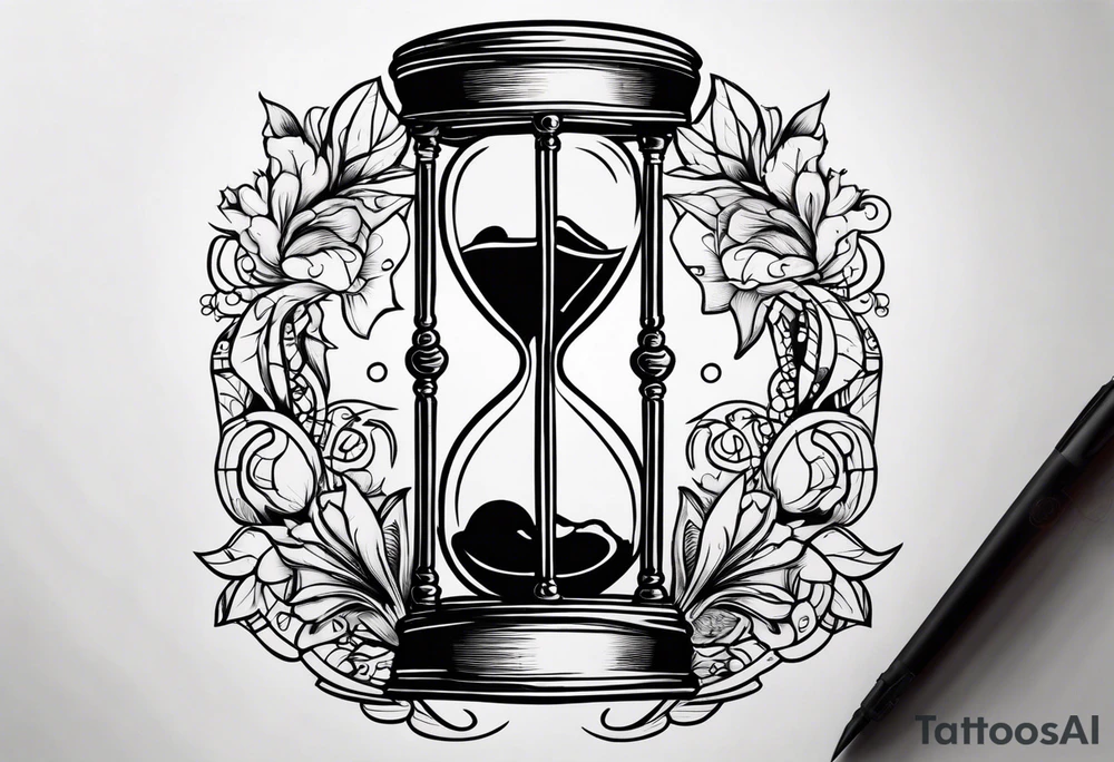 carpe diem hour glass tattoo idea