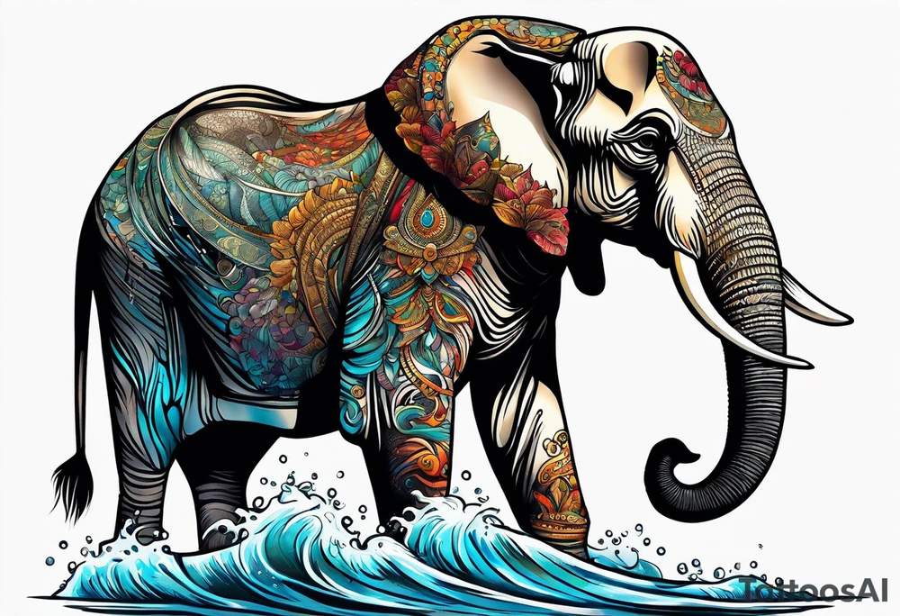 elephant
fishing
diving
plunging tattoo idea