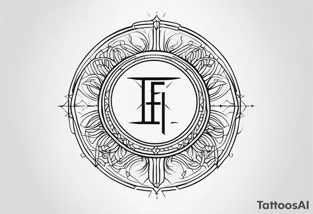 Gemini logo with stitches simple tattoo idea
