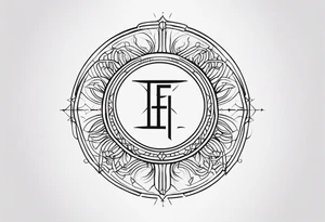 Gemini logo with stitches simple tattoo idea